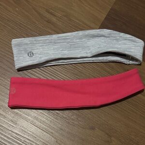 Lululemon Gray and Pink Headbands